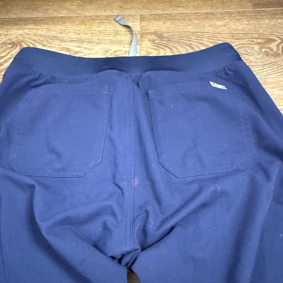 Figs Women's High Waisted Livingston Scrub Pants Navy Size M, Drawstring - Picture 4 of 11
